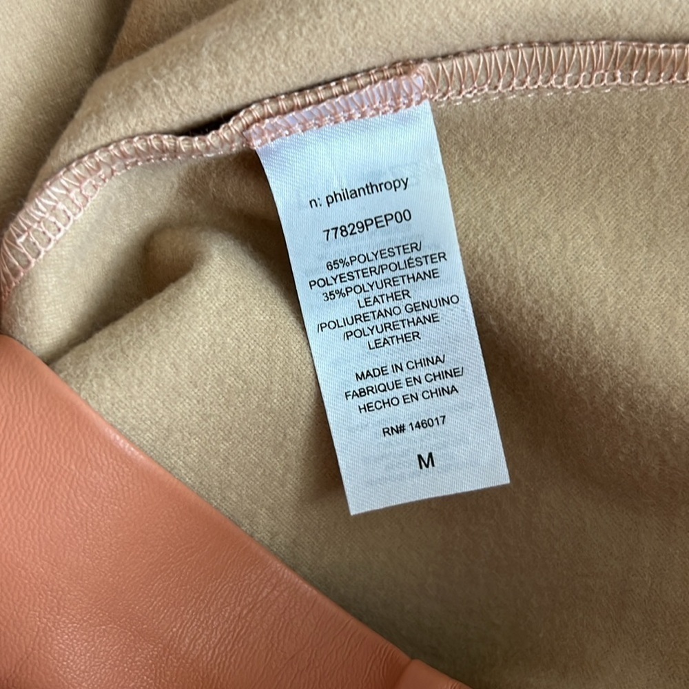 NWT N:Philanthropy Nuevo Vegan Leather Mini Dress in Camel in Size Medium 🌹 - Picture 11 of 12